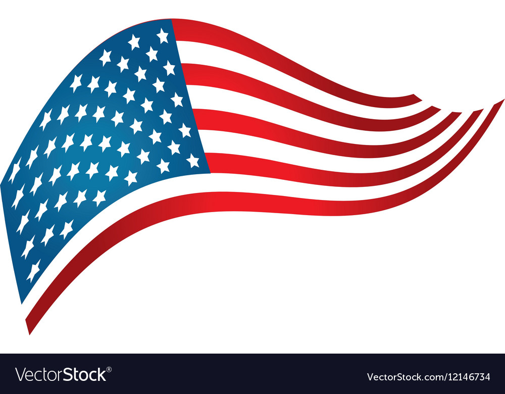 United states of america flag Royalty Free Vector Image