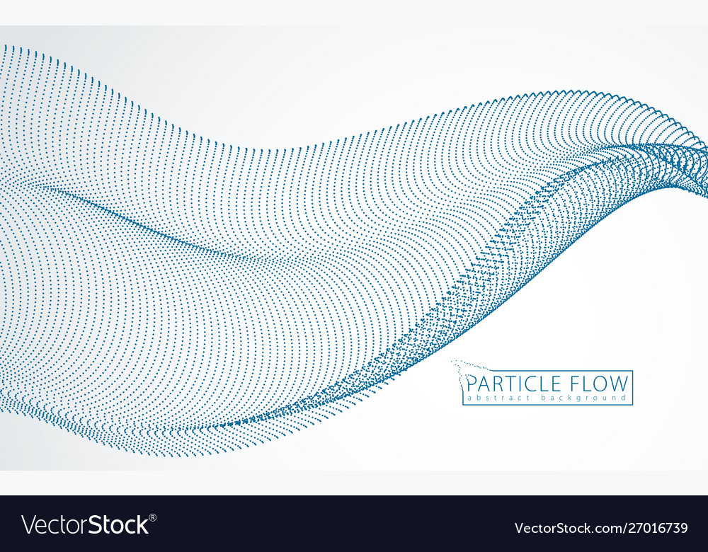 3d particles mesh array wave sound flowing