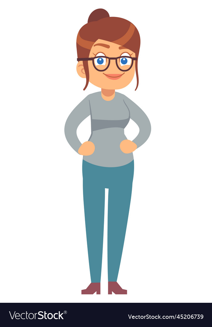 Cartoon flat woman different generation Royalty Free Vector