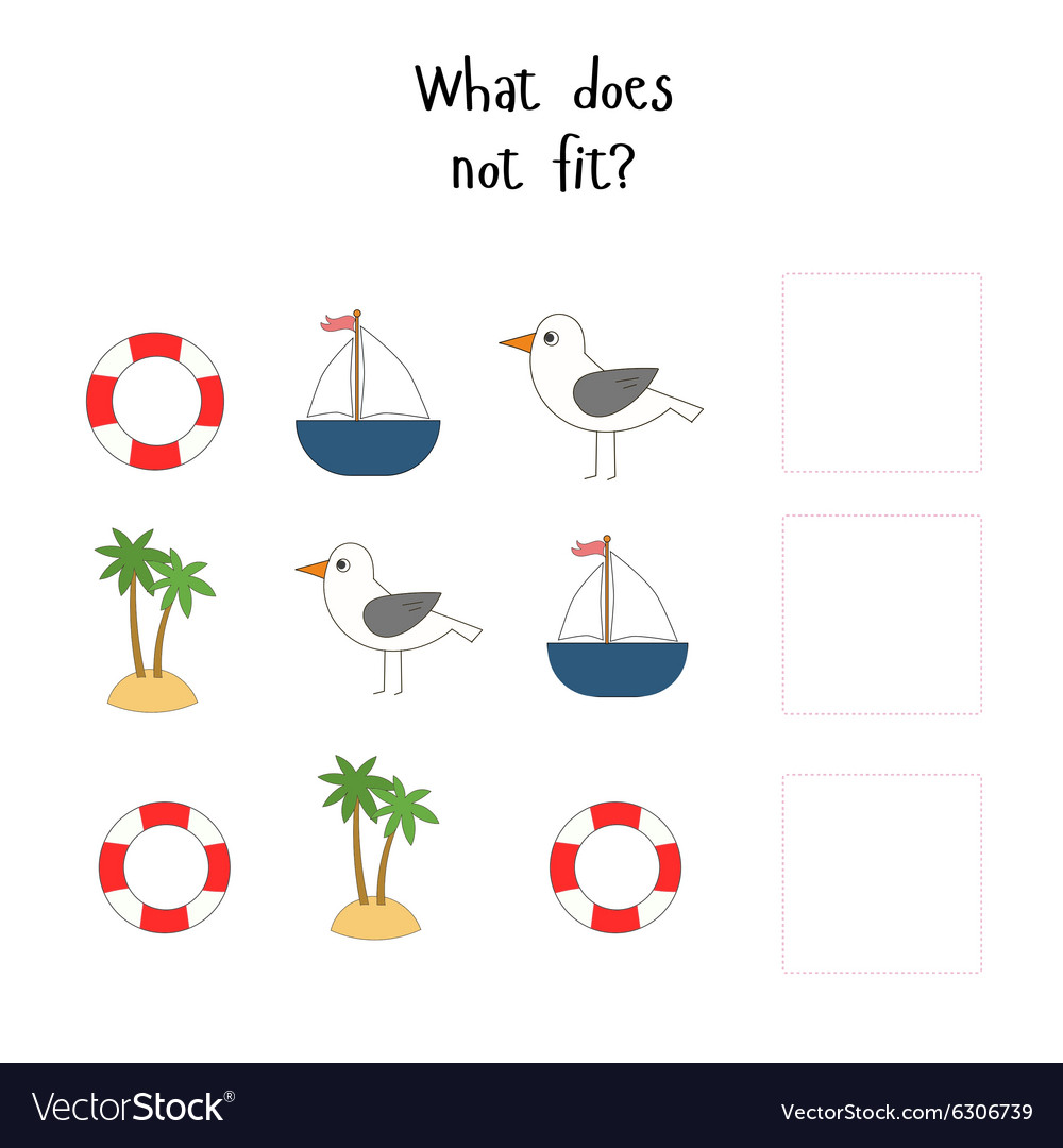 Educational Game For Children What Does Not Fit Vector Image