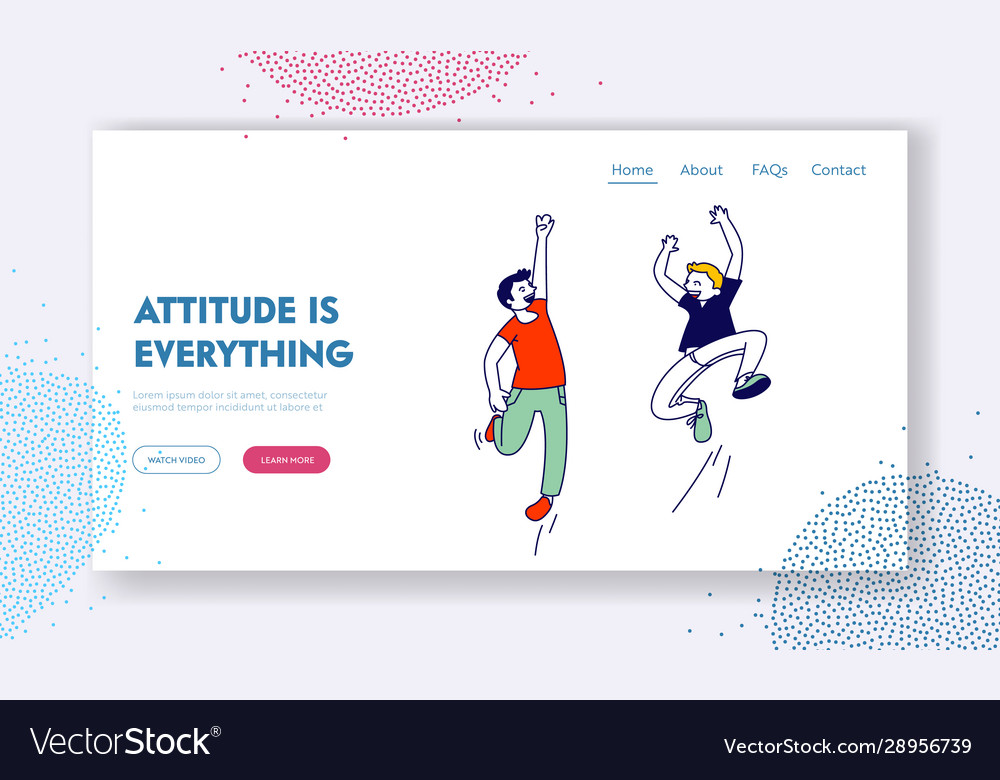 Glückliche Kindheit und Freiheit Website Landung vector image Glückliche Kindheit und Freiheit Website Landung