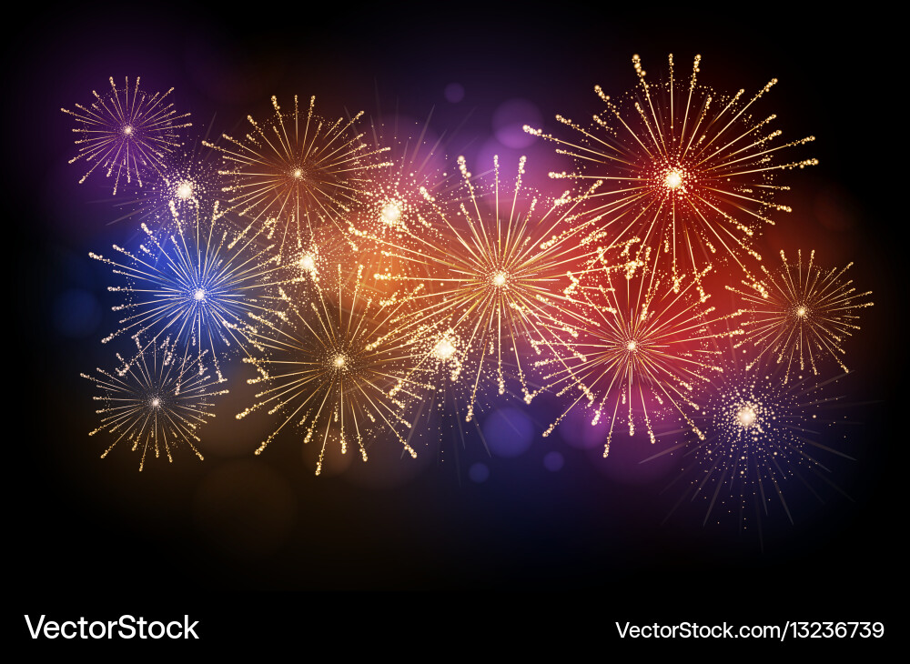 Holiday firework Royalty Free Vector Image - VectorStock