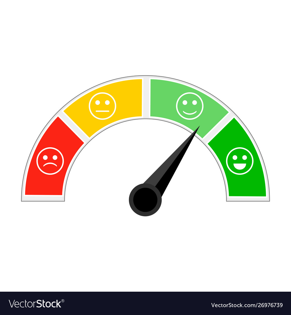 Indicator credit afford indicating level trust Vector Image