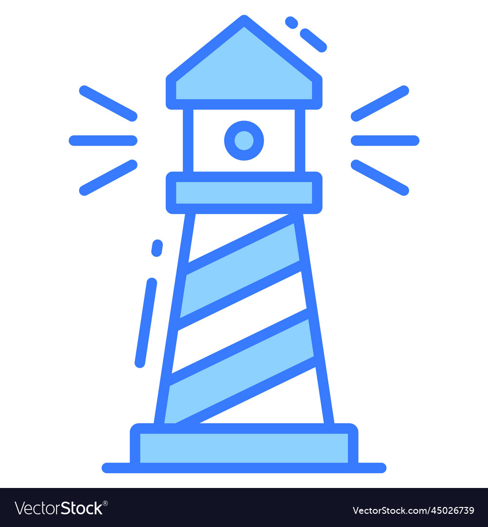 Lighthouse icon for graphic and web design