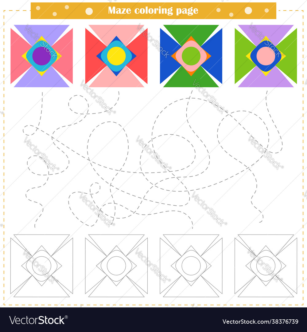 Logic game for children go through maze vector image Logic game for children go through maze