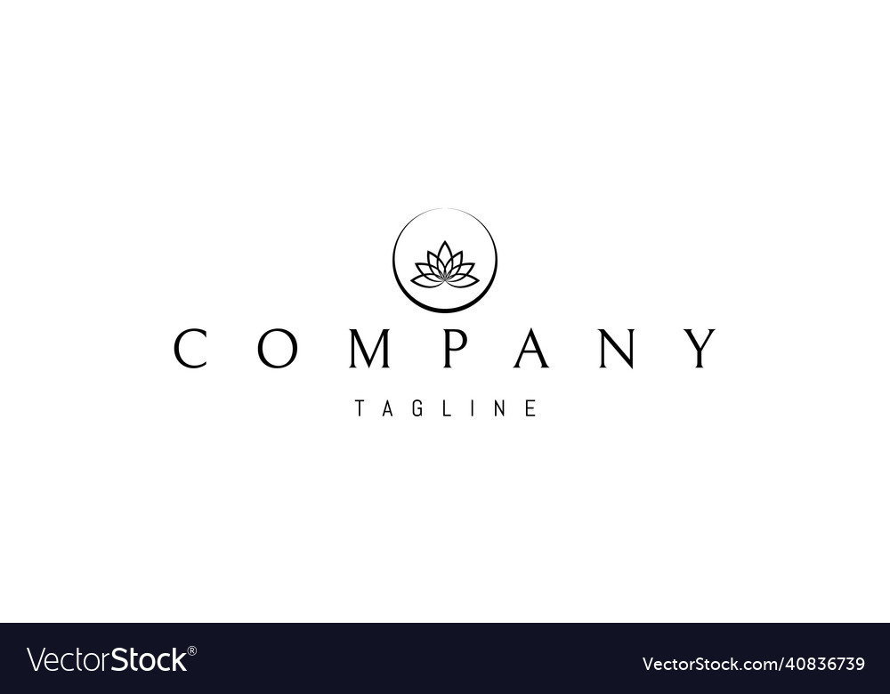 Logo in which an abstract image of a lotus