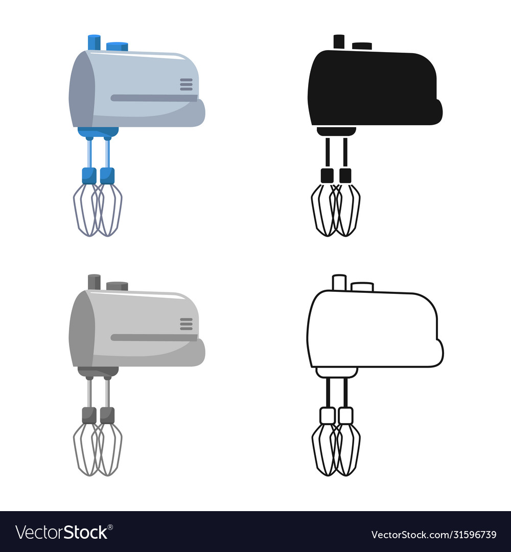 Mixer and whisk icon set