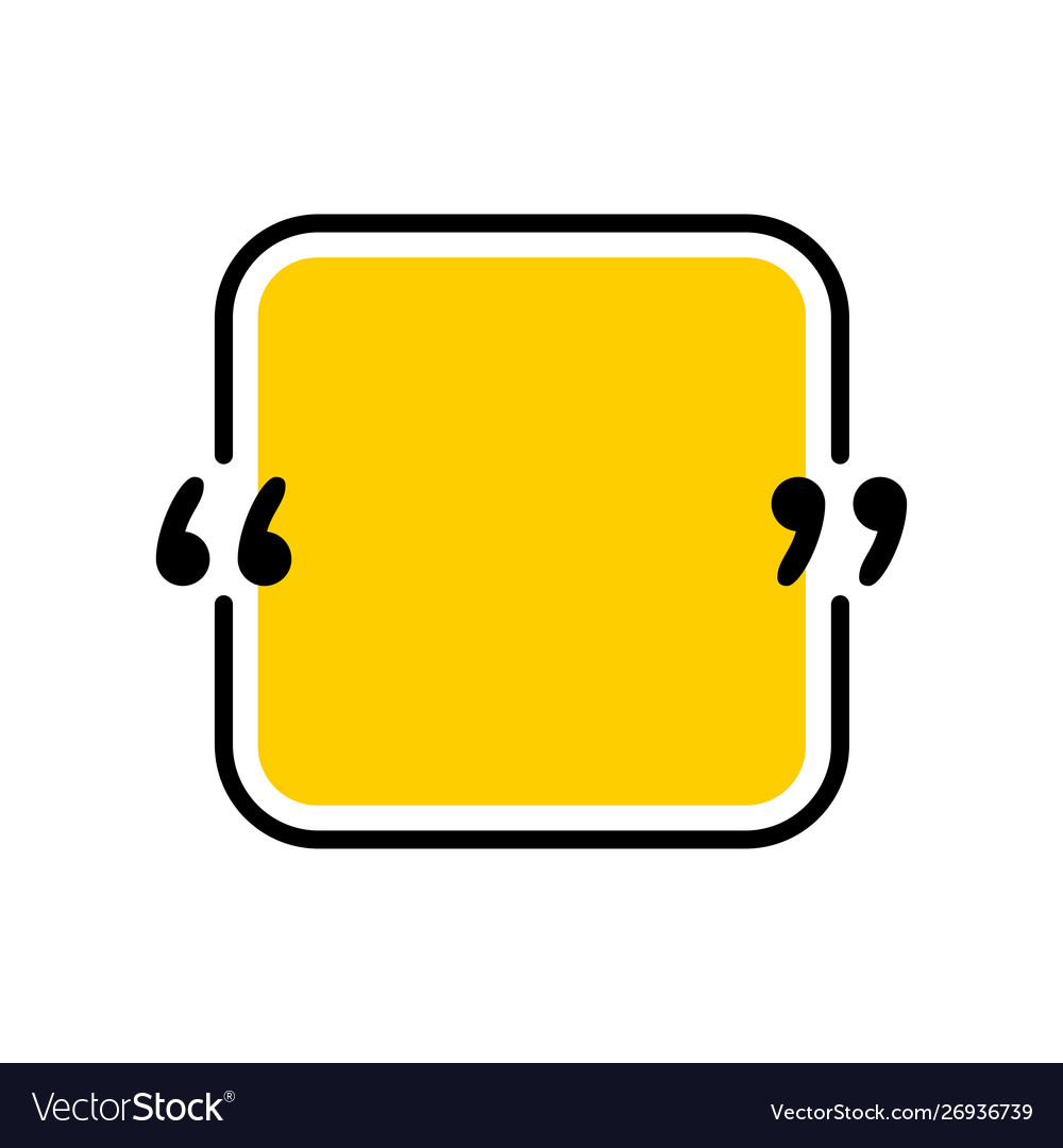 Quotes icon quotemarks outline speech marks Vector Image