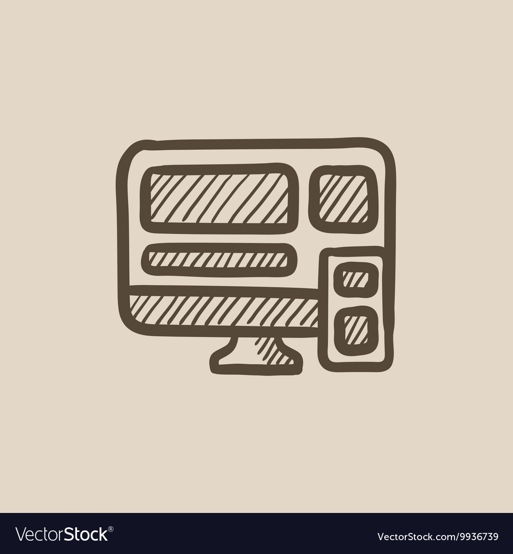 Responsive web design sketch icon