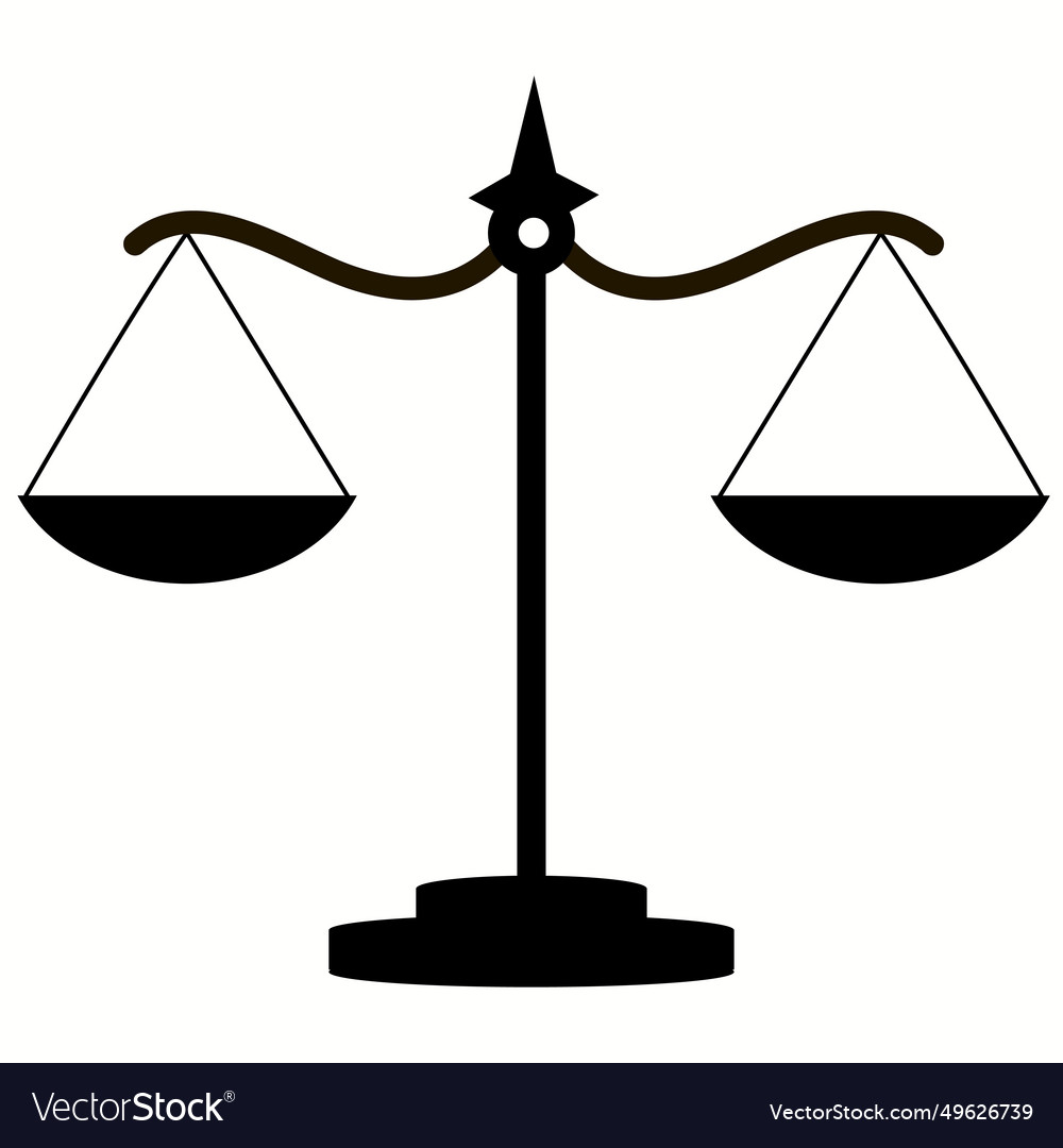 Scales of justice flat icon for apps and websites