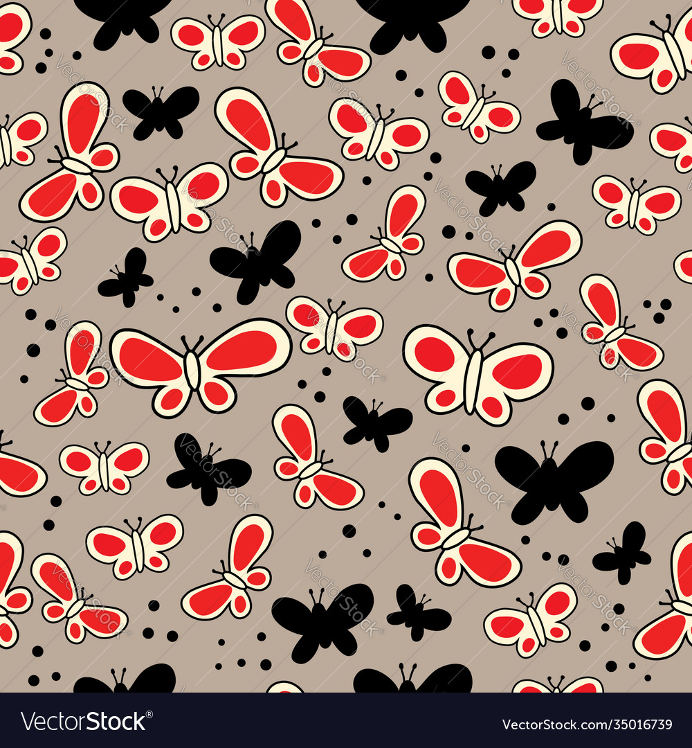 Seamless pattern with butterflies