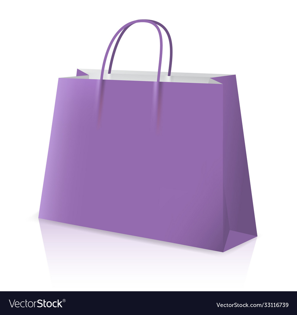Shopping bag realistic Vector Image Shopping bag realistic