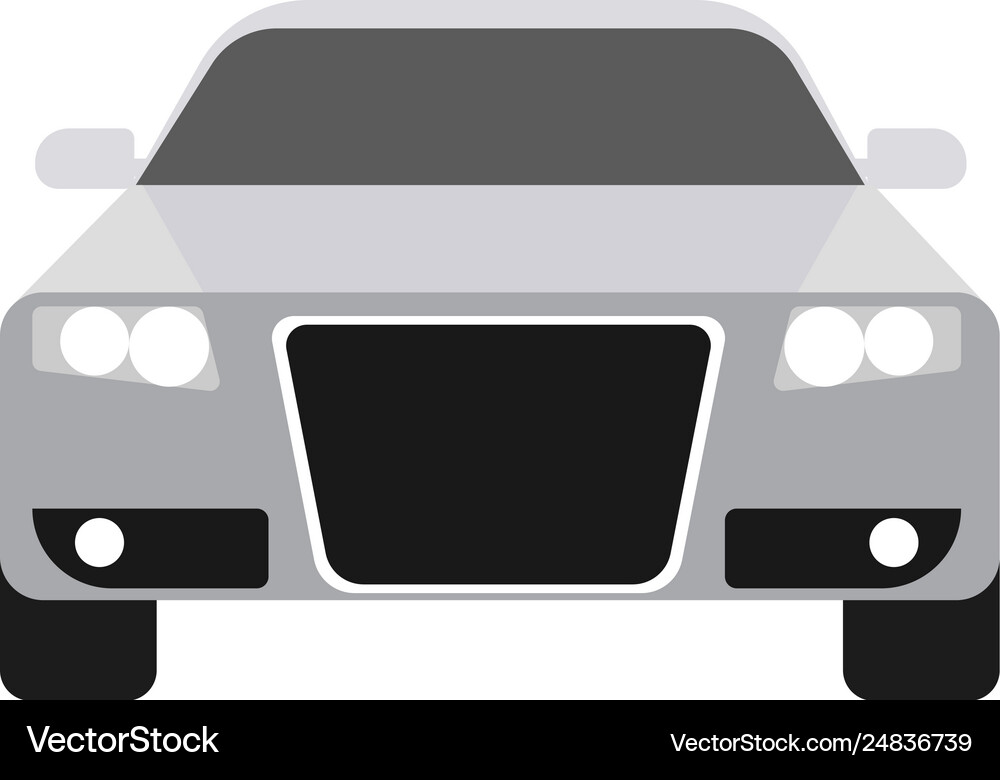 White car flat Royalty Free Vector Image - VectorStock