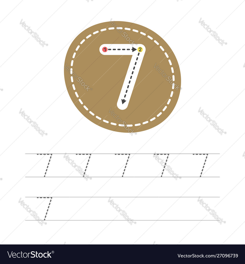 Write a number 7