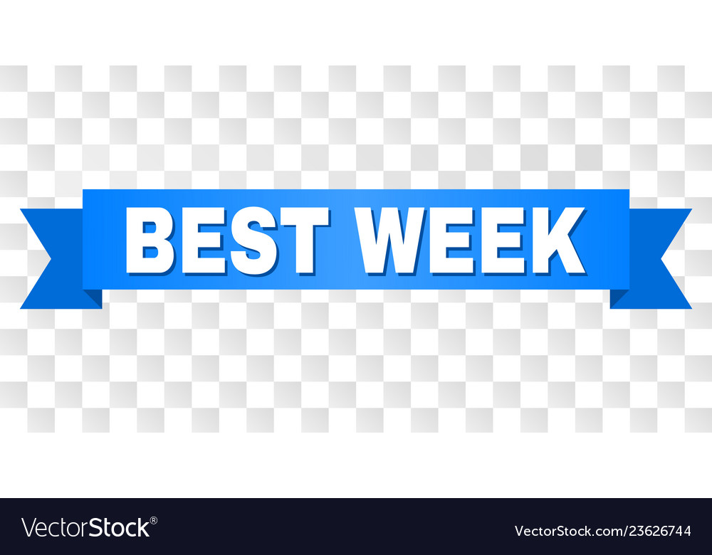 Blue stripe with best week text