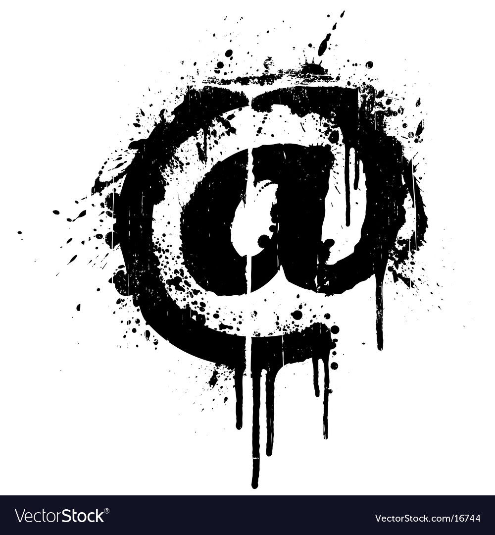Grunge Mail Splatter Element
