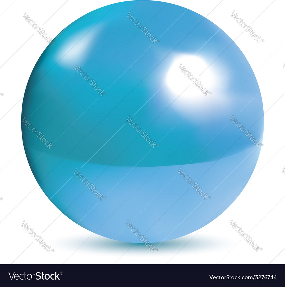 Photorealistic shiny blue orb Royalty Free Vector Image