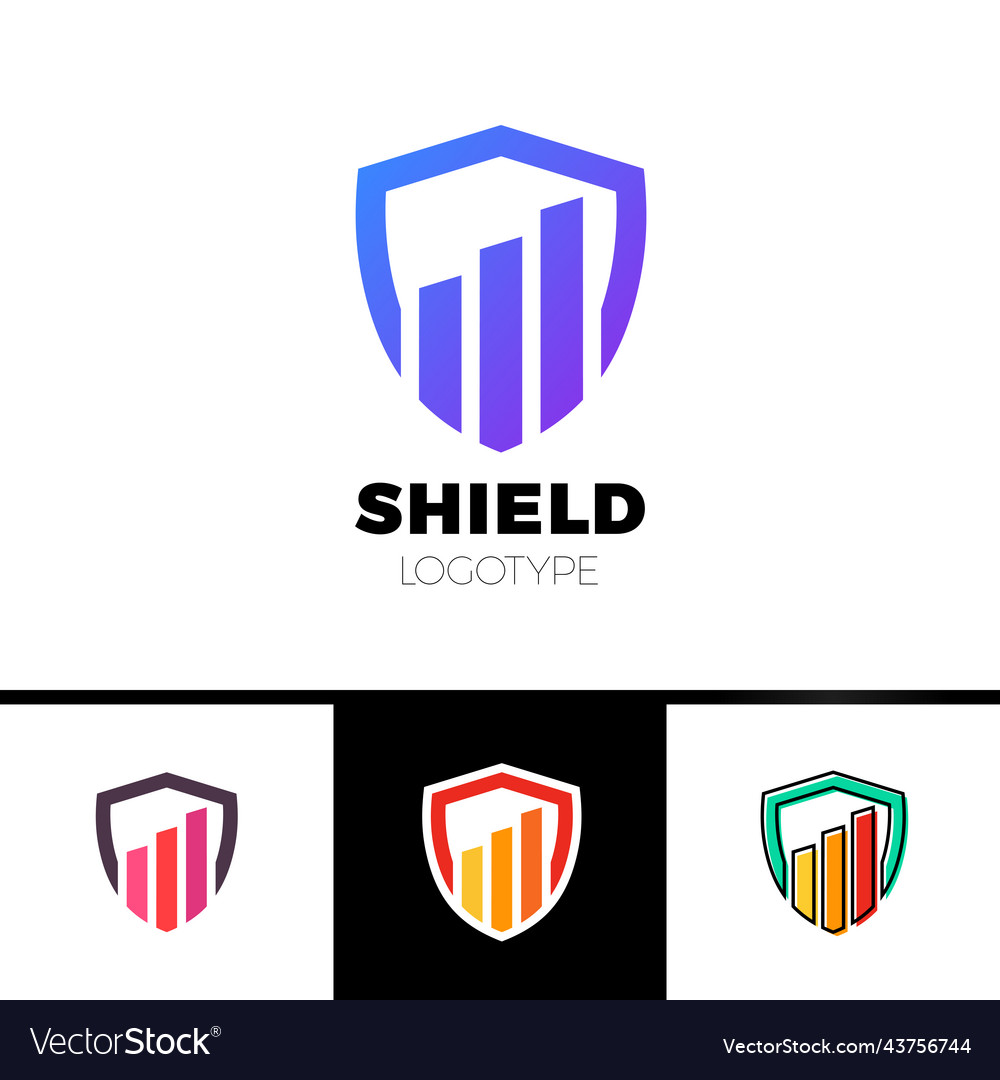 Rate shield secure logo template design