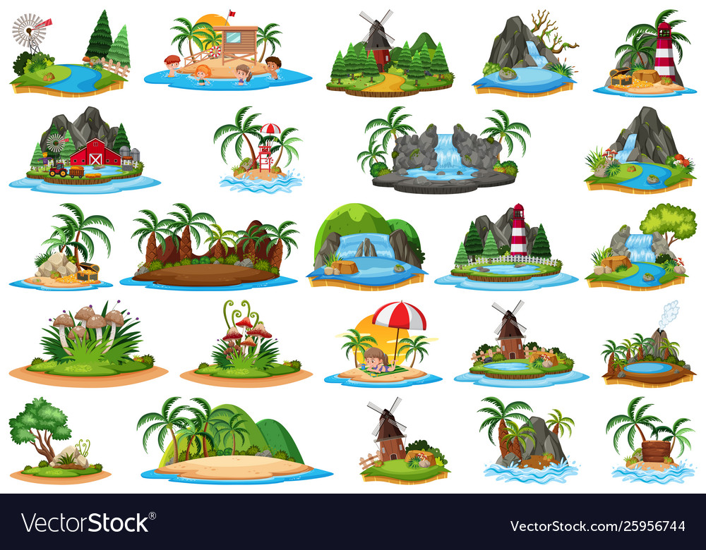 Set different island landscape