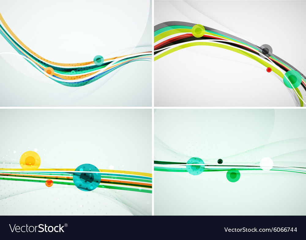 Set of abstract backgrounds elegant colorful