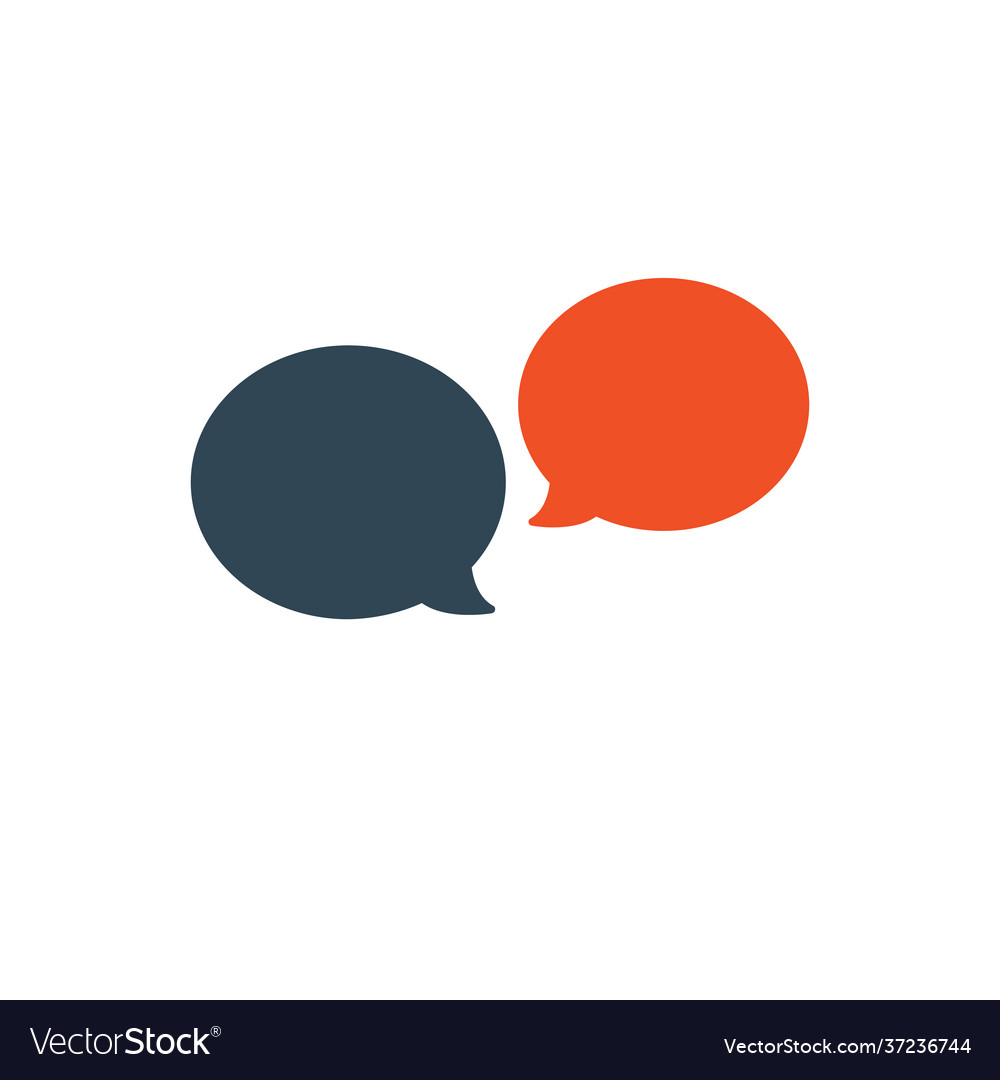 Speech bubbles different colors talk