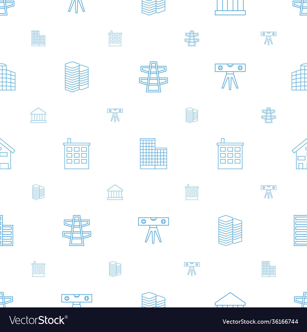 Structure icons pattern seamless white background