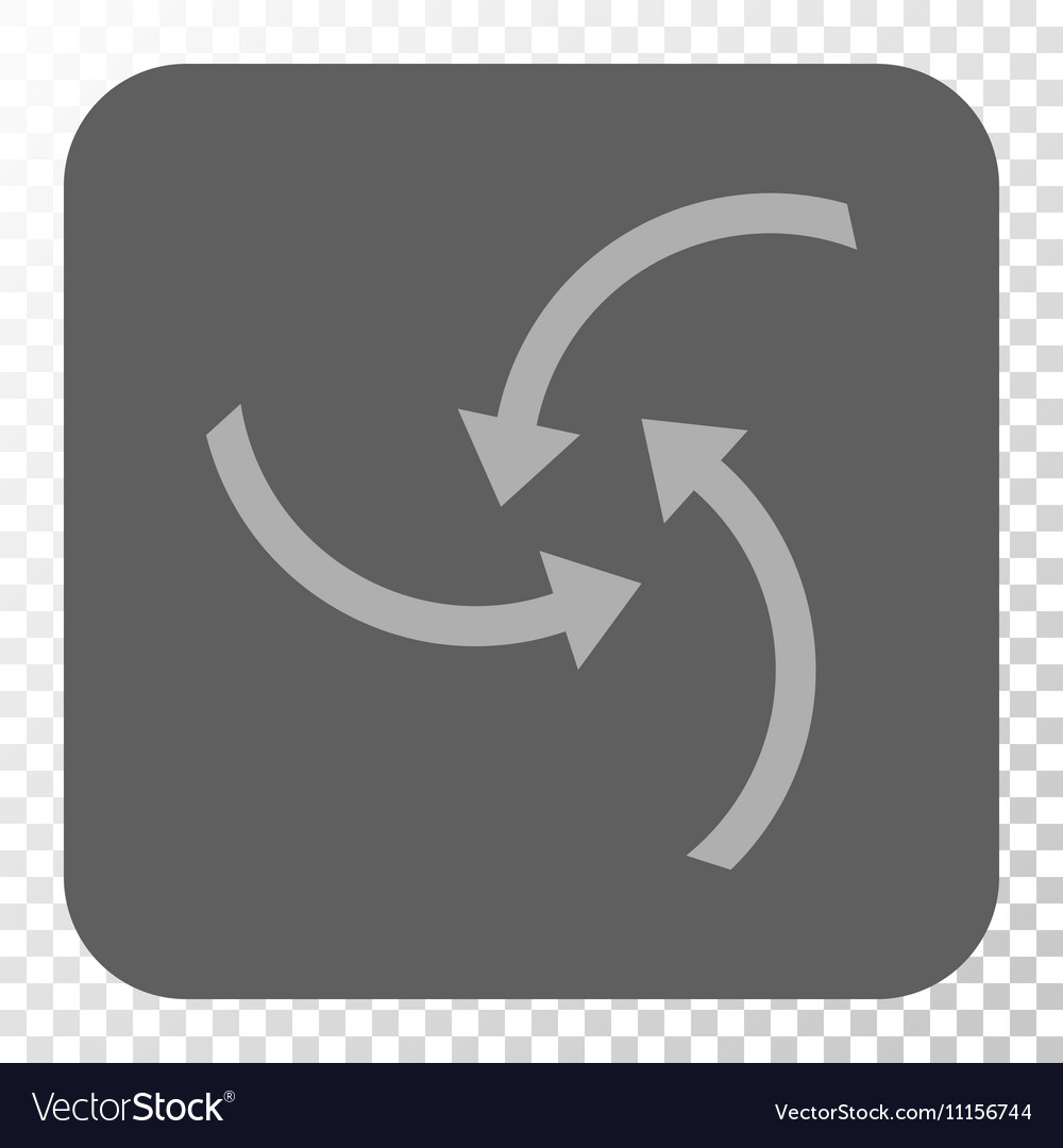Swirl arrows rounded square button