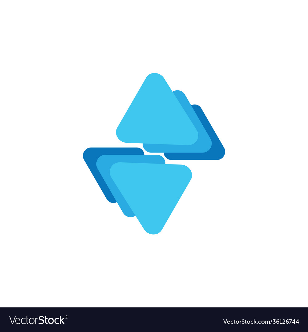 Triangle gradient arrow Vector Image Triangle gradient arrow