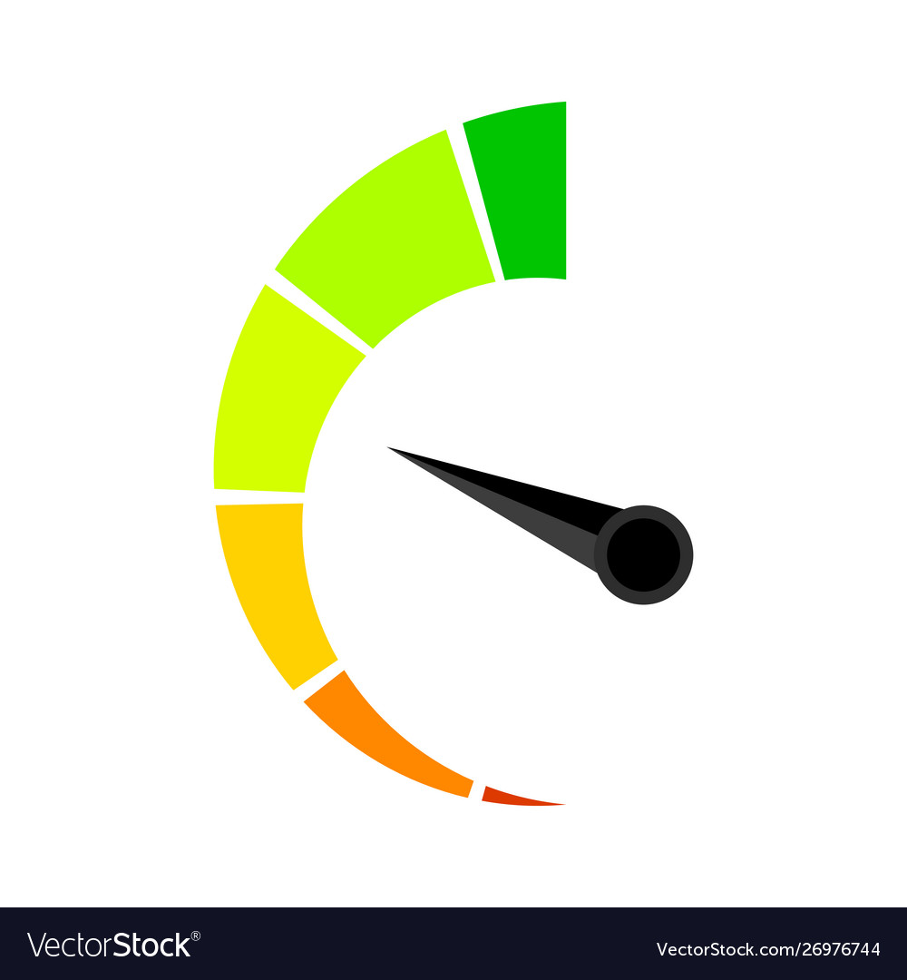 Vertikale Farbgeschwindigkeitsmesser oder Barometer vector image Vertikale Farbgeschwindigkeitsmesser oder Barometer