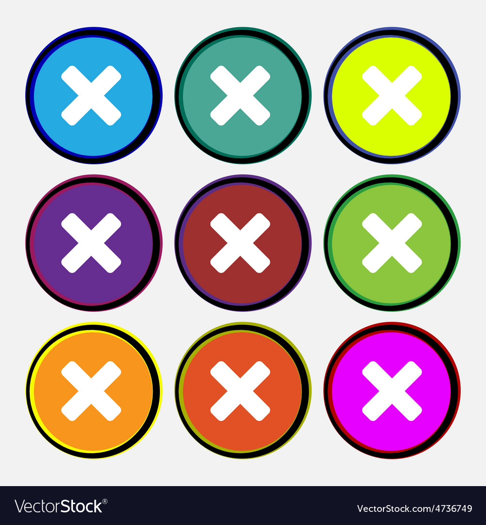 Cancel multiplication Royalty Free Vector Image