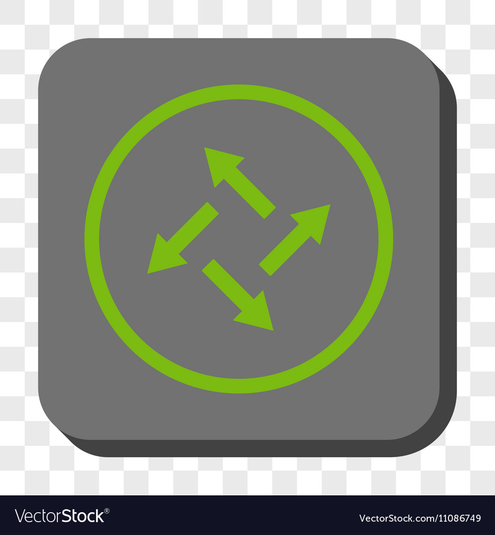 Centrifugal arrows rounded square button