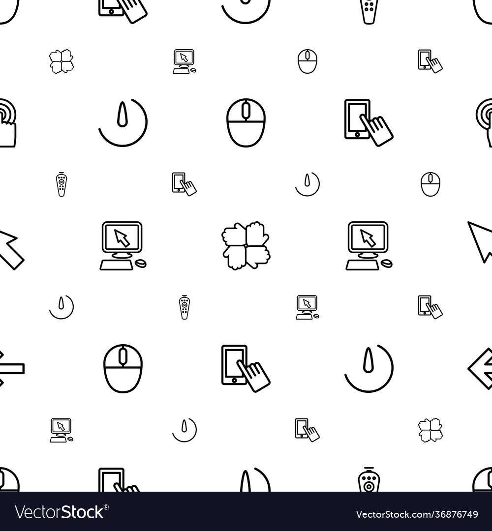 Click icons pattern seamless white background