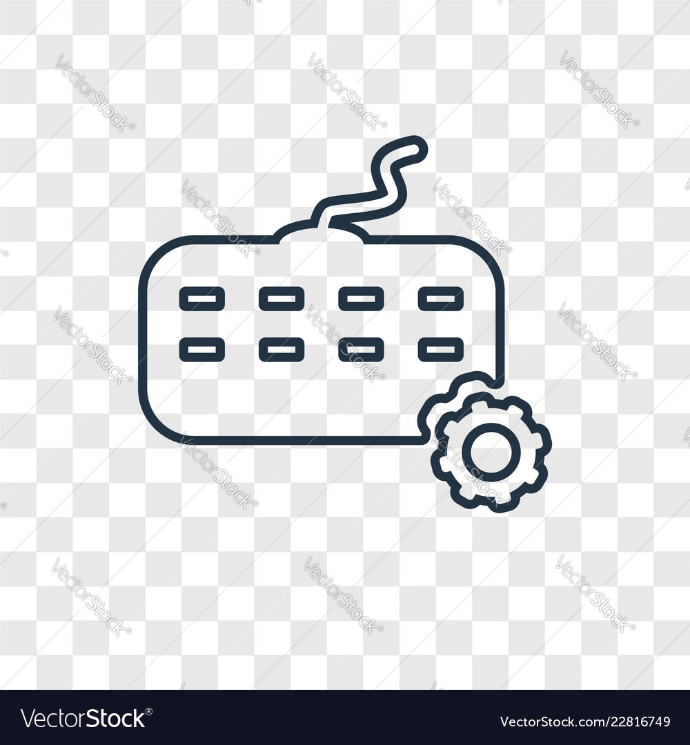Coding concept linear icon isolated