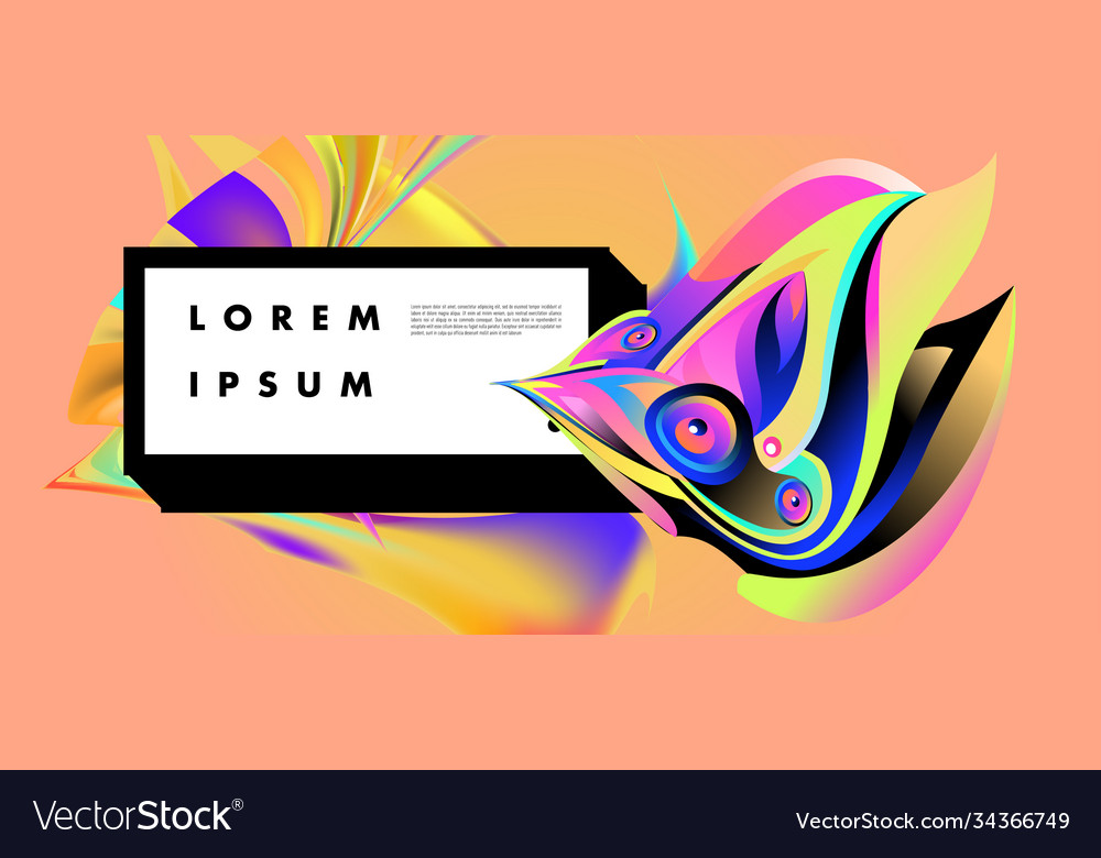 Colorful abstract banner template with dummy text Vector Image