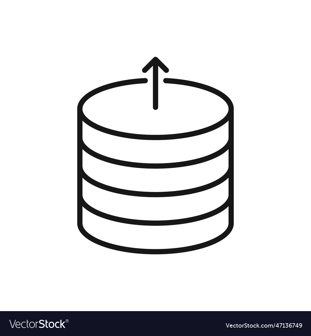 Editable icon of database isolated on white
