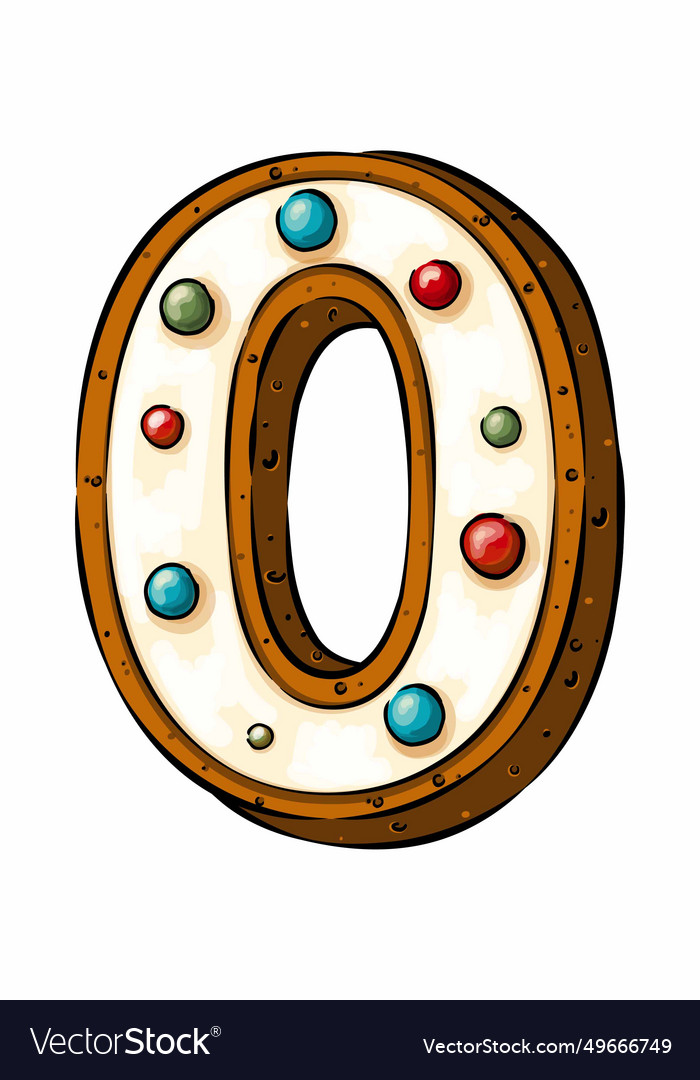Figure in the form of number 0 shape Vector Image Figure in the form of number 0 shape