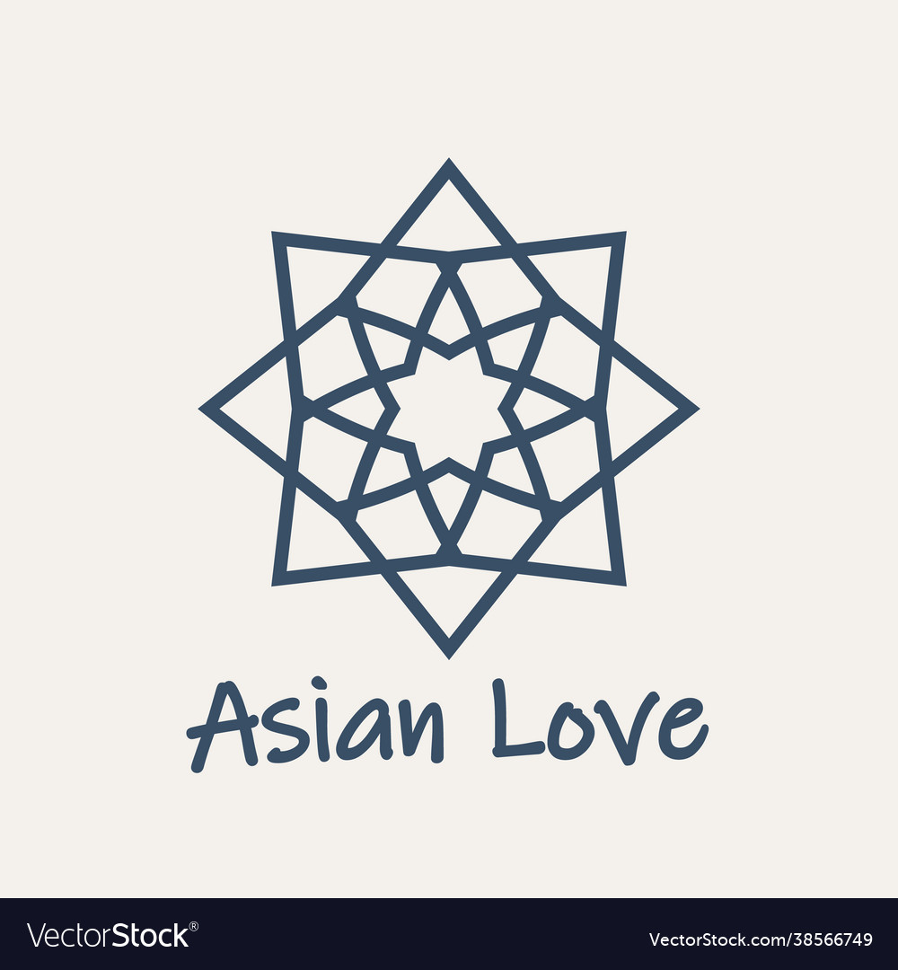 Geometric circular linear emblem