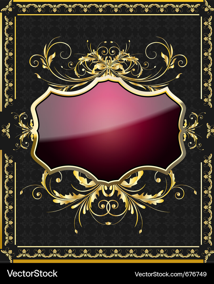 Golden frame Royalty Free Vector Image - VectorStock