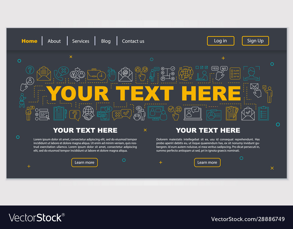 Job searching web page design template