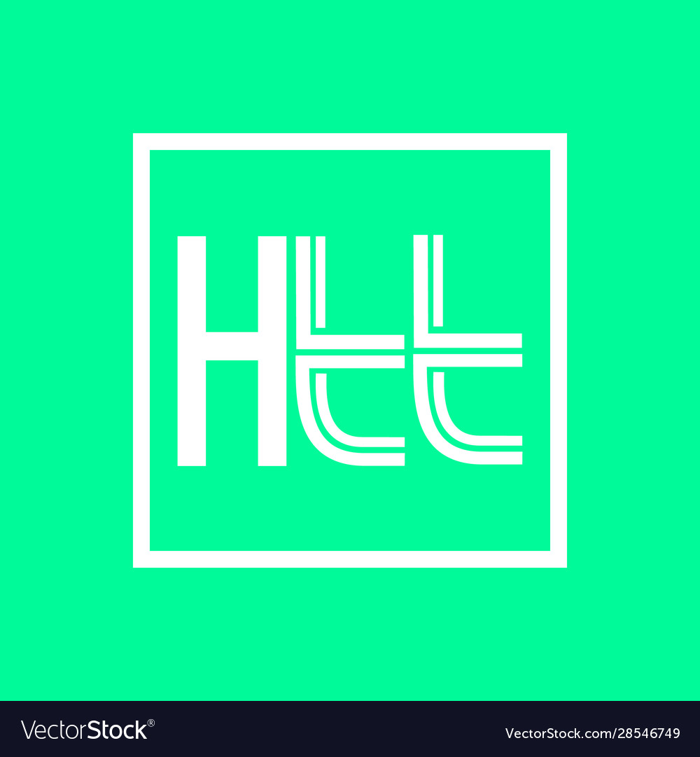 Logo shape initial letter htt for business vector image Logo shape initial letter htt for business