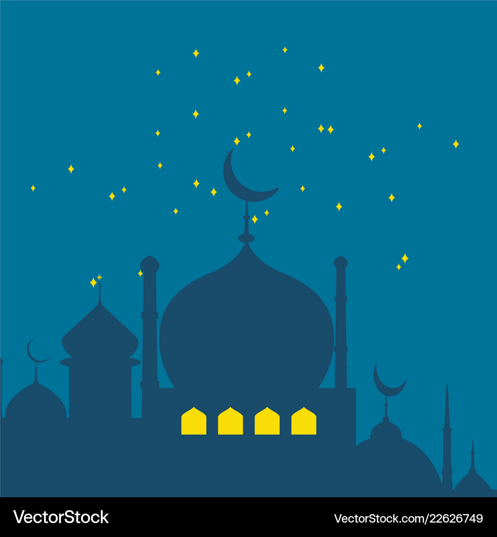 Mosque islamic logo Royalty Free Vector Image - VectorStock
