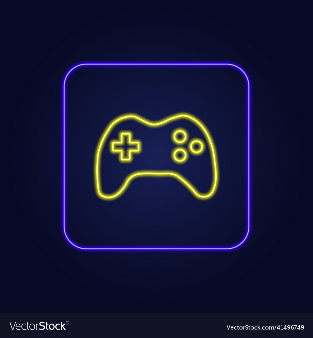Neon Game Controller Icon