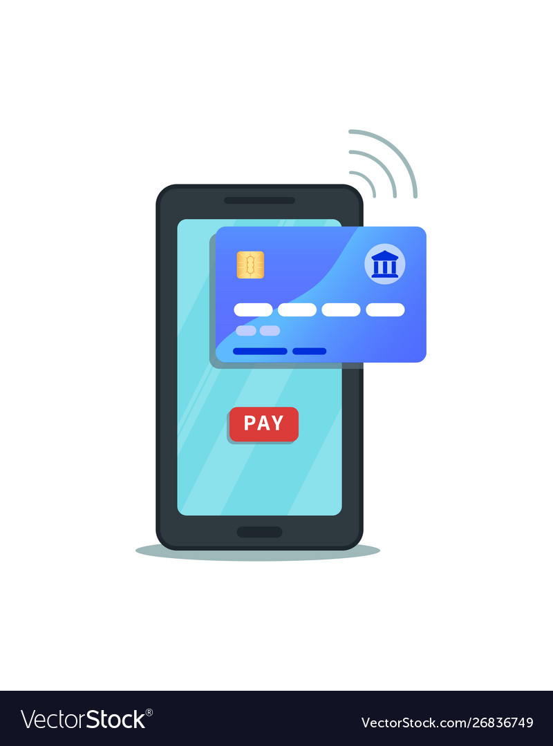 Online mobile payment concept internet banking Vector Image