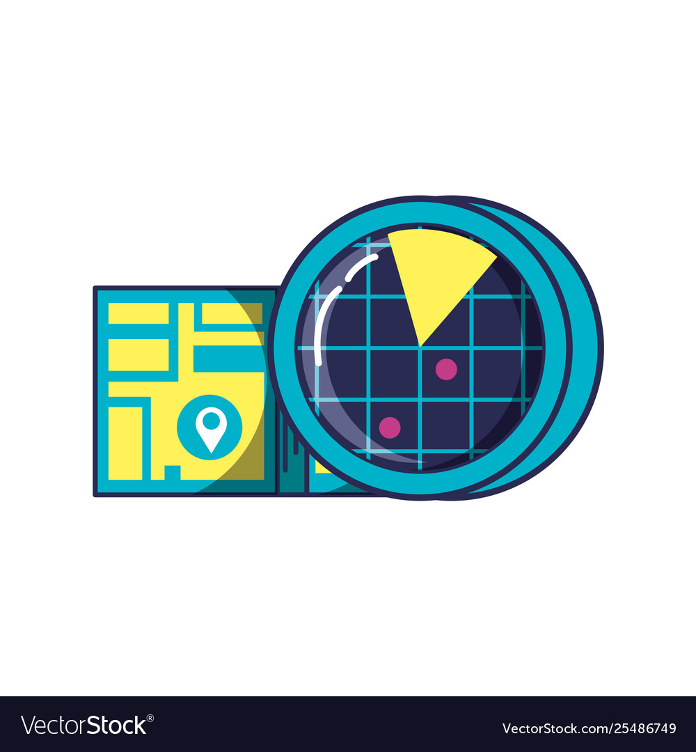 Radar location with map guide