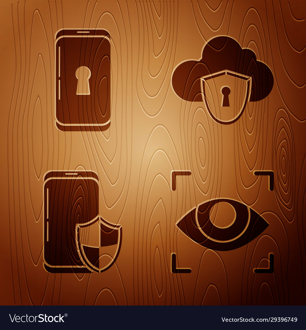 Set eye scan smartphone with lock