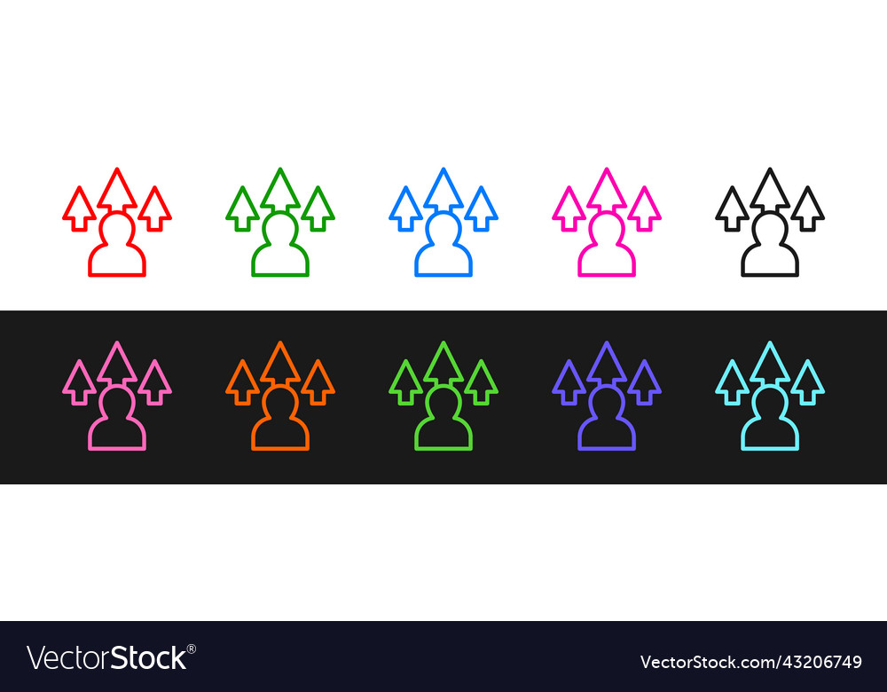 Set line web design and front end development icon vector image Set line web design and front end development icon