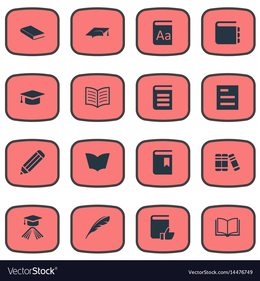 Set of simple reading icons