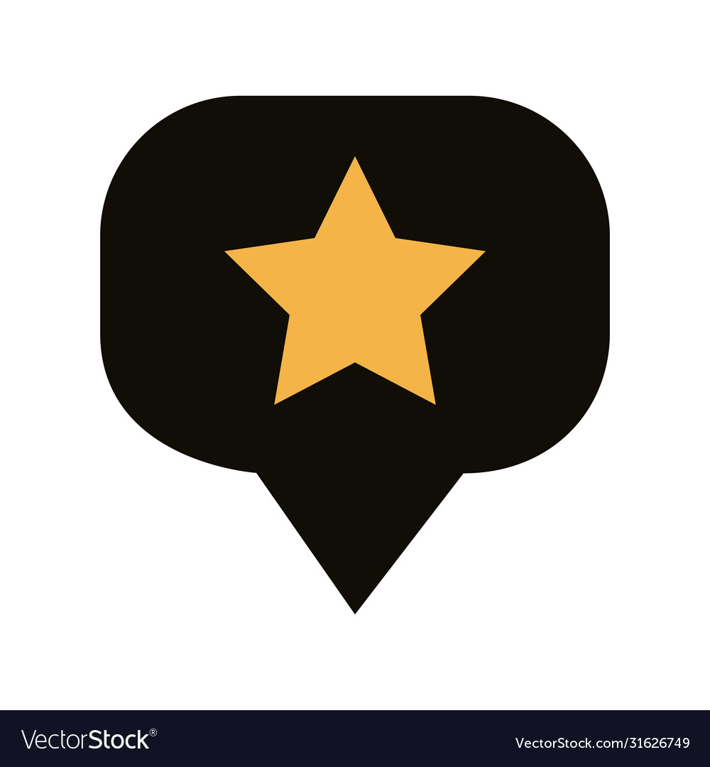 Speech bubble with star line style