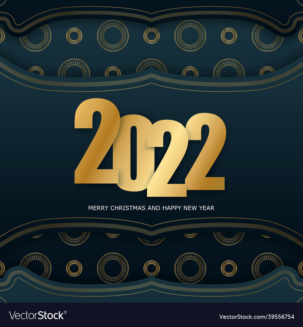 2022 ferienkarte merry christmas dunkelblau vector image 2022 ferienkarte merry christmas dunkelblau