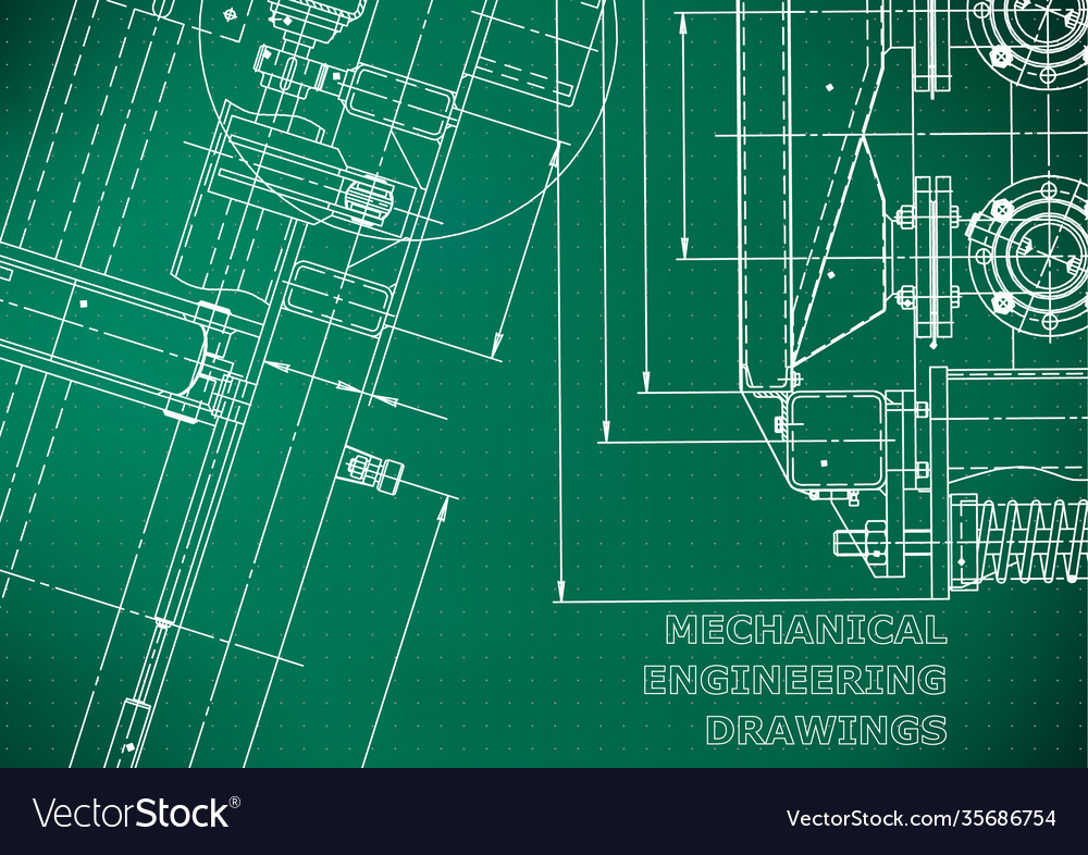 Blueprint engineering computer aided design Vector Image Blueprint engineering computer aided design